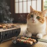 cat with Yakitori