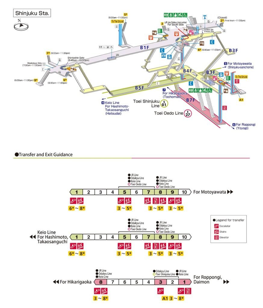 this is shinjuku station map