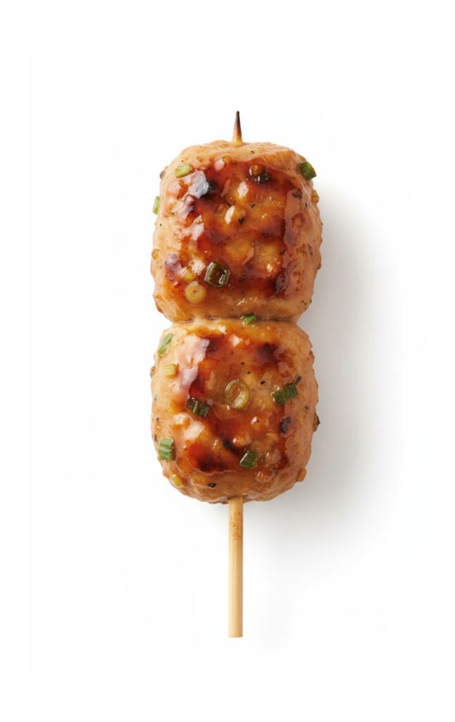 This is Tsukune(つくね) Chicken Breast Yakitori Photo