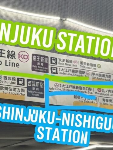 Nishiguchi West Exit of Shinjuku Station with bus terminal and taxis