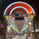 Tanukikoji Shopping Street entrance with traditional Sapporo atmosphere